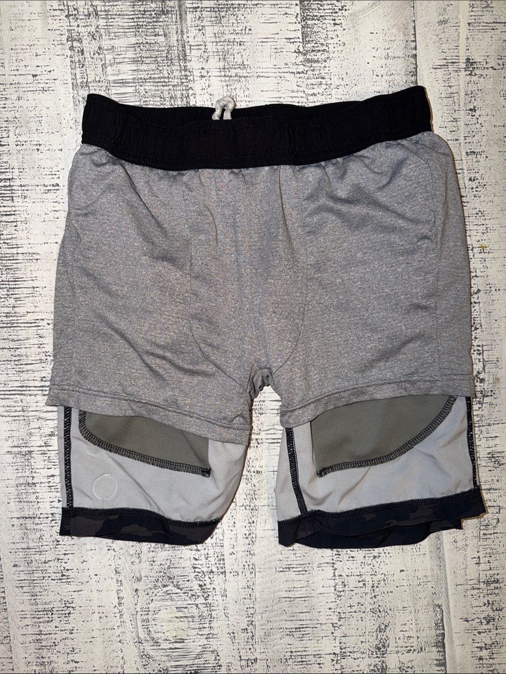 Vuori Men's Black and Gray Camo Performance Shorts - Picture 3 of 3